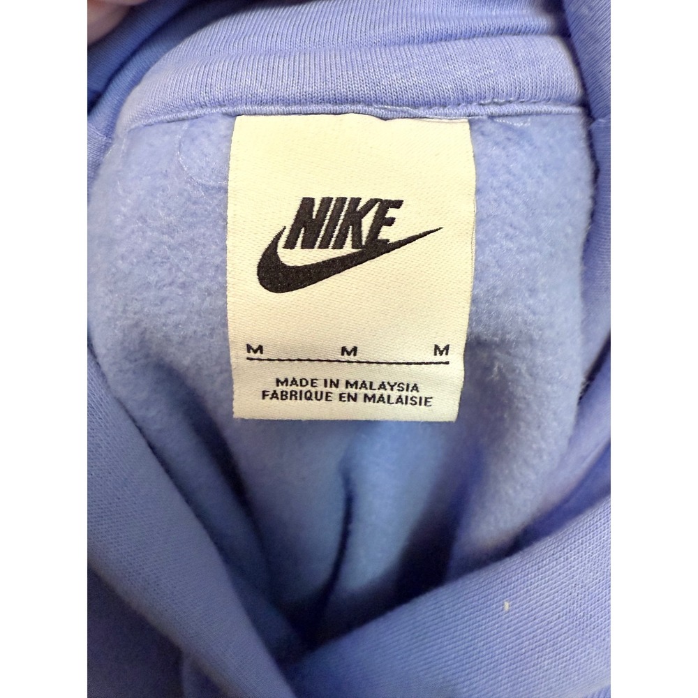 Nike Phoenix Fleece Hoodie Womens Medium Light Blue Cropped DQ5858-494 - Picture 4 of 6